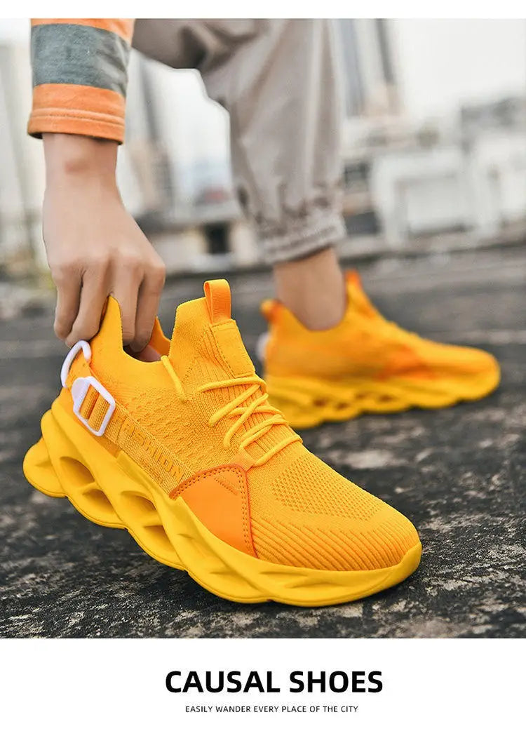 Hot Sale Fashion Purple Casual Sneakers Women Men Blade Running Shoes Big Size 48 Light Breathable Sports Shoes Men Mesh Sneakers