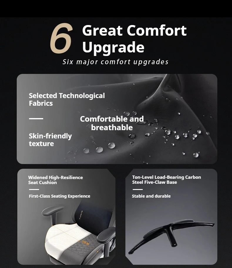 Office Ergonomic Gaming Chairs Desk Gamer Computer Comfortable Chaises Vanity Chair Technology Fabric Sillas Gamer Home Bedroom