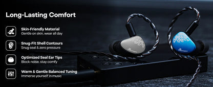 Linsoul Kiwi Ears Cadenza II IEM 10mm Titanium DD with KARS 2.0 Premium Construction Hifi Earphones & High-Quality Cable
