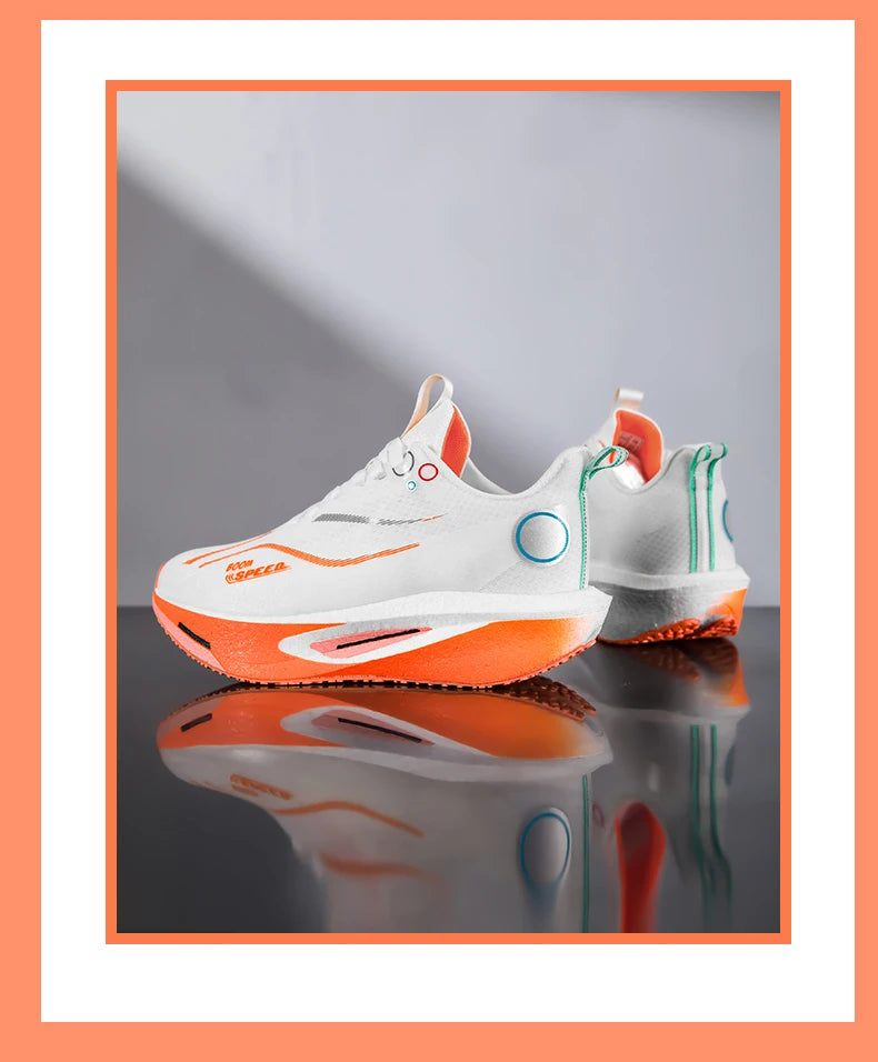 Men's Running Shoes Carbon Plate Professional Running Shoes Breathable Non-slip Cushioning Women's Casual Running Sports Shoes