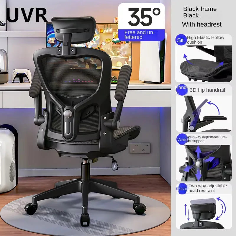 UVR Mesh Staff Office Chair Comfortable Ergonomic Design Armchair Furniture Lift Adjustable Recliner Gaming Computer Chair