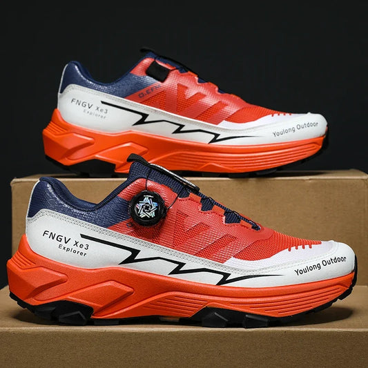 Mens Sneakers Casual Outdoor Anti Slip Shock-absorbing Versatile Off Road Hiking Shoes Comfortable Soft Sole Running Shoes Man