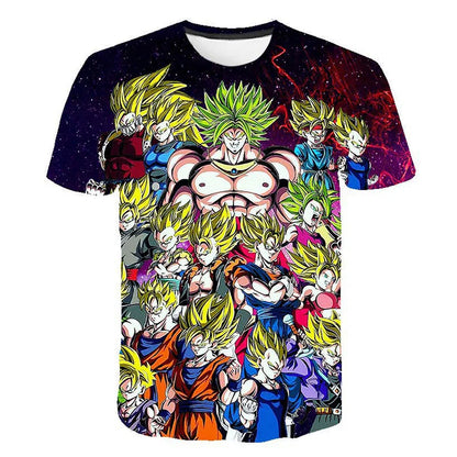 Men's T-shirts Dragon Ball Z T-shirt Boys Clothes Children's Clothing Summer Short Sleeve Kids Cartoon Tee Tops Baby Boy T Shirt