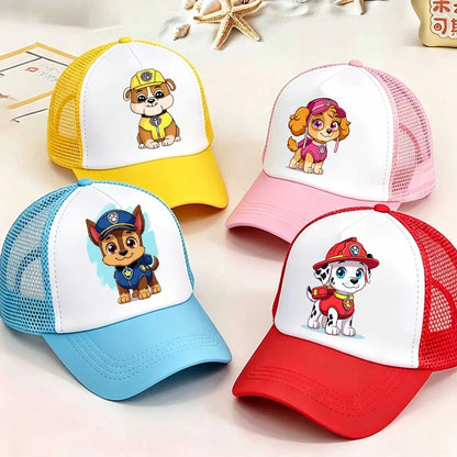 Baseballkasket til drenge og piger – justerbar sommerhat med Anime-motiv fra Paw Patrol med Chase og Skye – sød retro solhat – hovedbeklædning til voksne – gave