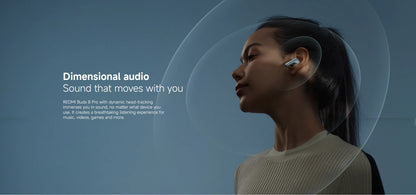 Xiaomi Redmi Buds 8 Pro TWS Earphones 3MIC AI 55dB Active Noise Cancellation Bluetooth 5.4 35 Hours Battery Mi Earbuds Headset