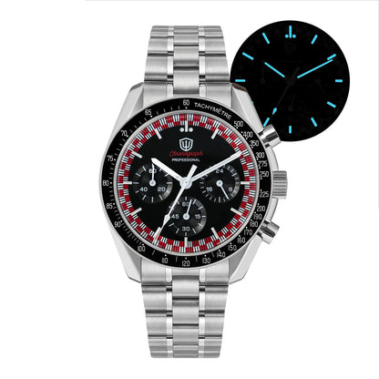 Watchdives WD1863 39mm Watch VK63 Quartz Chronograph Movement BGW9 Luminous 10Bar Waterproof 39mm Vintage Watches