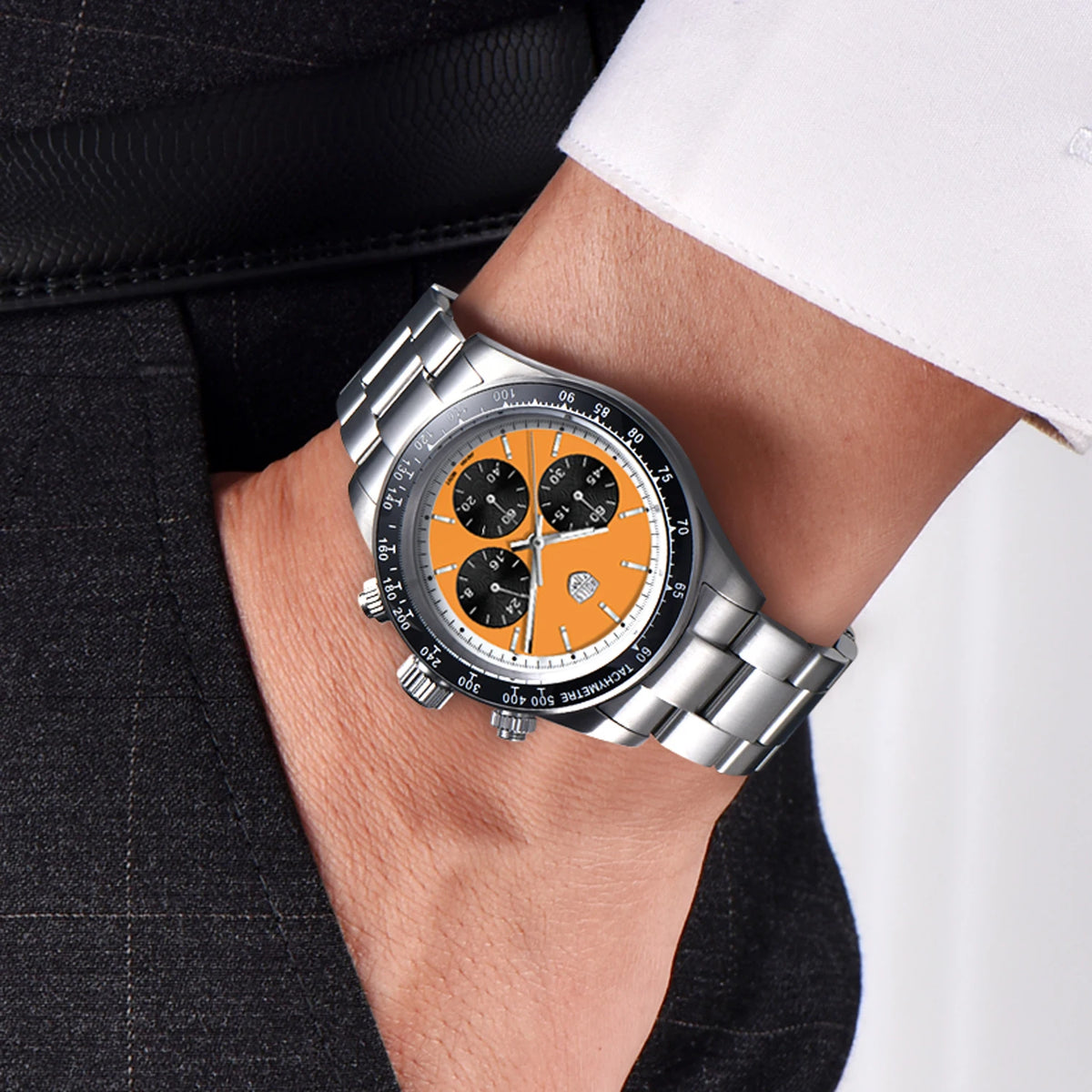 Herrenuhr RollsTimi – Luxuriöser Quarz-Chronograph, Saphirglas mit Antireflexbeschichtung, wasserdicht, leuchtend – Geschenkidee für Herren