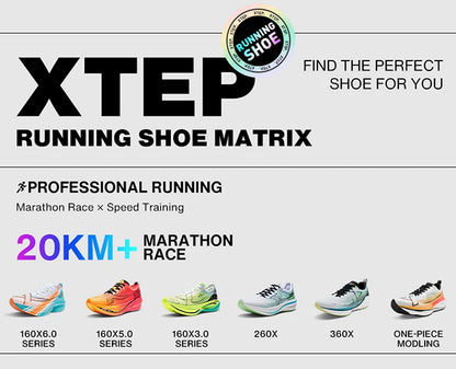 Xtep Men's Running Shoes 2000km 3.0 2025 Spring Lightweight Cushioned Wear-Resistant Training Jogging Sneakers 875119110032