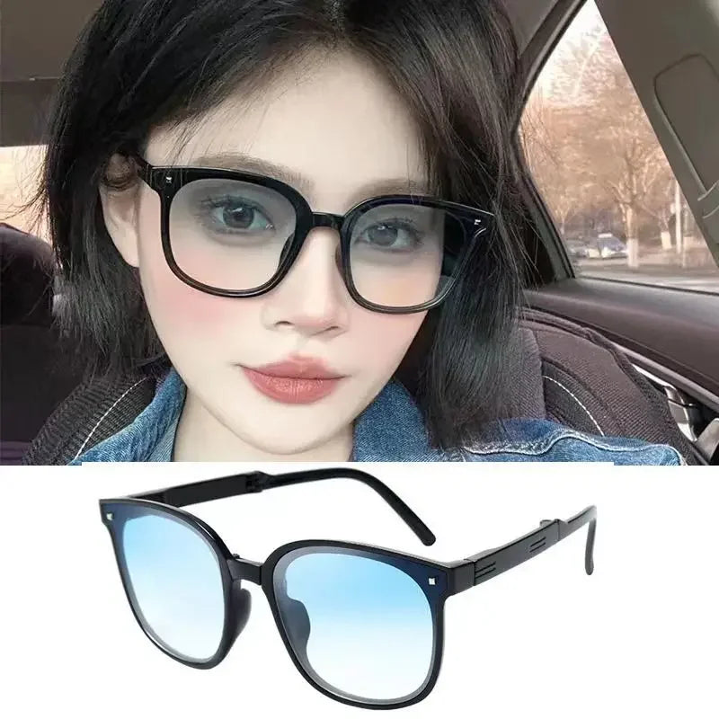 2025 New Foldable Sunglasses Portable Sunscreen UV400 Women Sunglasses Trendy Outdoor Ultra Weight Driving Glasses