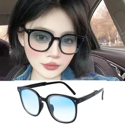 2025 New Foldable Sunglasses Portable Sunscreen UV400 Women Sunglasses Trendy Outdoor Ultra Weight Driving Glasses