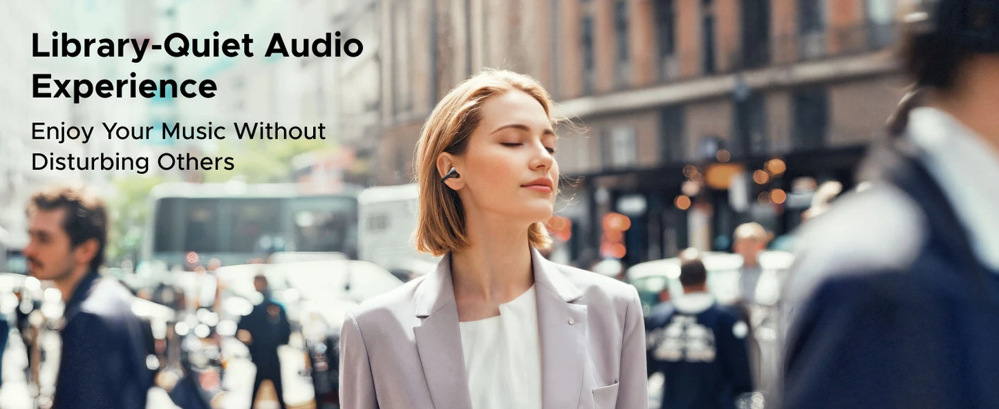 UGREEN ClipBuds Open-Ear Wireless Headphones Bluetooth 6.0 with 4 Mic Clear Call, Earbuds Clip on Earphones 30H Playtime