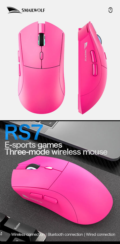 SMAILWOLF RS7 Bluetooth wireless gaming mouse PAW3311 macro driver laptop desktop computer office game 20000dpi