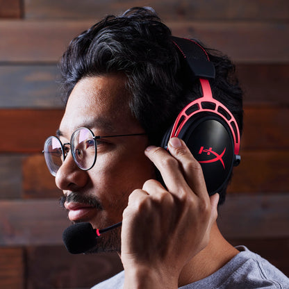Original HyperX Cloud Alpha Wireless Gaming Headsets Detachable Mic Dual Chamber Drivers On-Earcup Controls 300hr Playtime