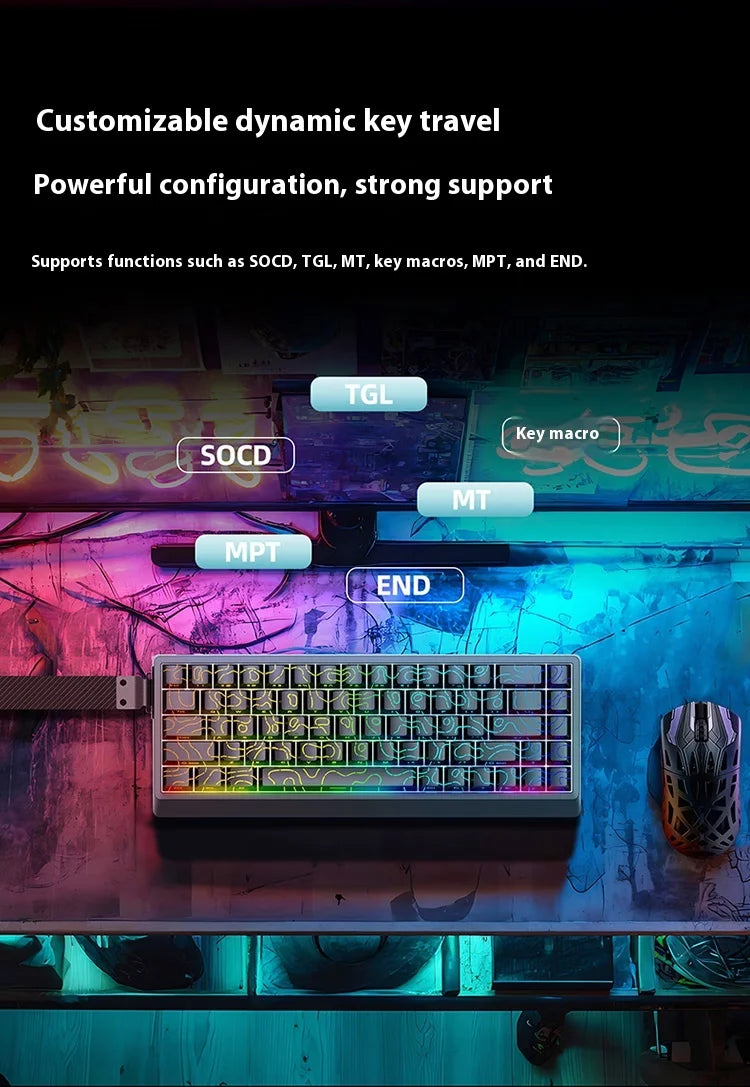 IROK ND63 Max ND63 Ultra ND68 Pro Gaming Magnetic Mechanical Keyboard 60% Layout RT0.001mm 8K 0.125ms Delay Wired Gamer Keyboard