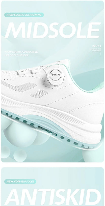Scarpe da golf da donna PGM estive traspiranti con lacci a rotella, rialzate, antiscivolo, sneakers sportive outdoor coreane XZ417