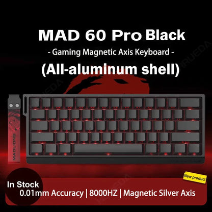 MADLIONS MAD 60/68HE Gaming Magnetic Switch Keyboard Wired Key Web Drive Custom 8K 61/68 Return RT Adjustable Keystroke Hot Swap
