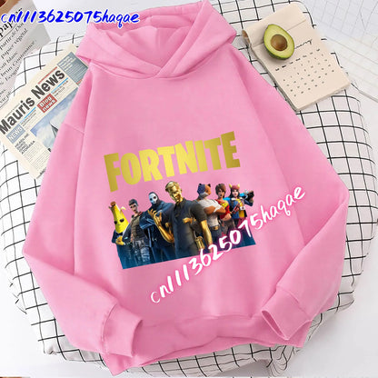 New Fortnite Kids Sweatshirts Cartoon Game Character Printed Hoodie Autumn Casual Children’s Tops Winter Baby Boys Clothing