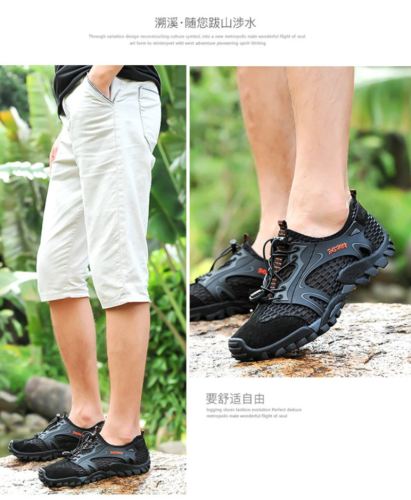 Breathable Outdoor Hiking Shoes Sports Wading Shoes Fishing Men's Shoes Summer Casual Sandals Comfortable and Breathable