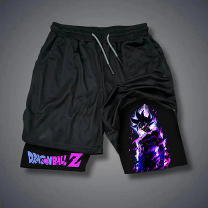 2026 Dragon Ball Anime Men's Shorts Sportswear Quick Dry Gym Pants Double-layer 2 in 1 Shorts Y2k Summer Breathable Streetwear