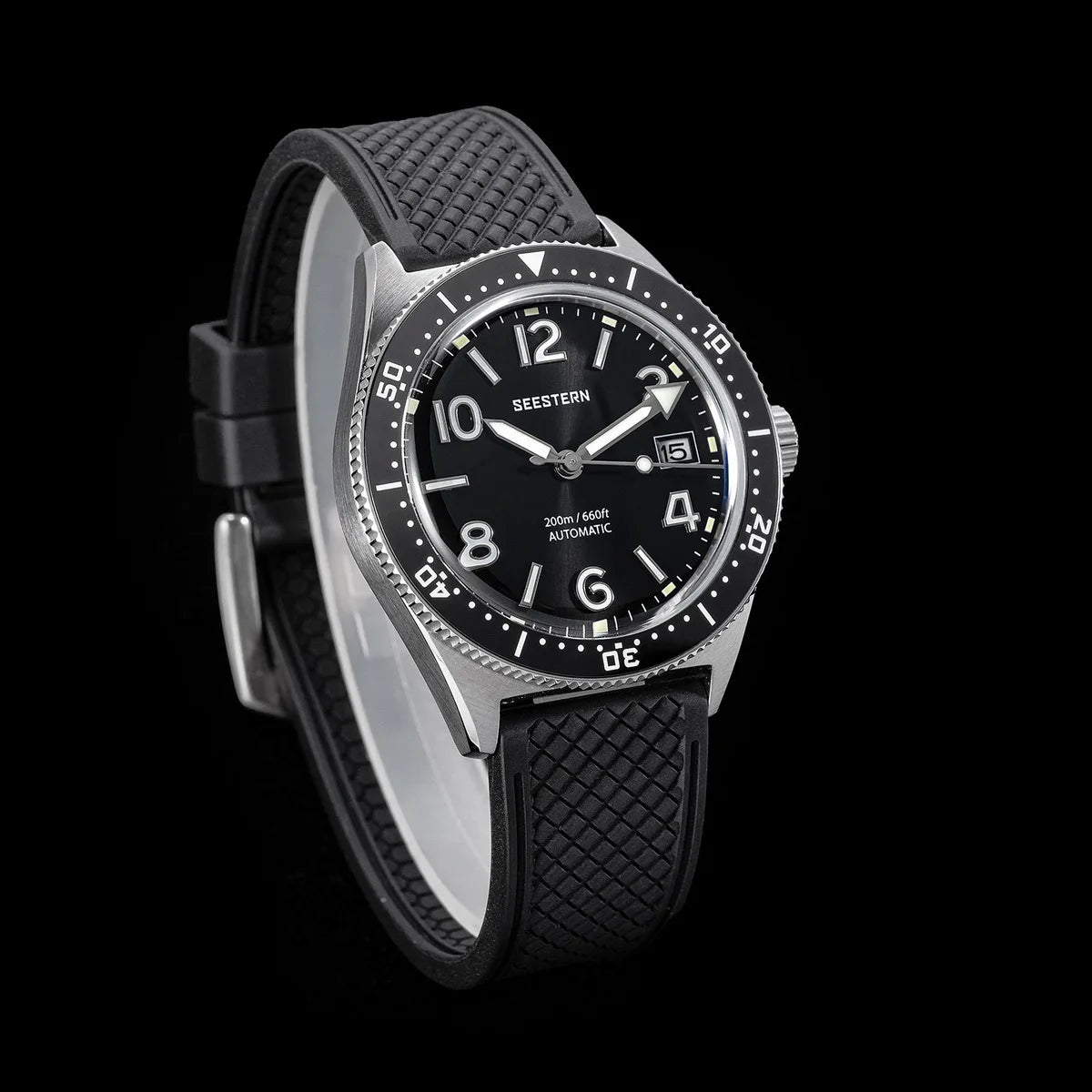 SEESTERN Diver Men Watch Automatic Mechanical Wristwatches NH35 Movement Ceramic Bezel 20Bar Waterproof Sapphire Luminou S434-2