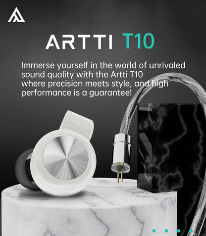 ARTTI T10 In-Ear HiFi Earphones Wired IEMs Monitors 14.2mm Planar Driver Textured Bass 0.78mm 2pin & 3.5MM/4.4MM Connector