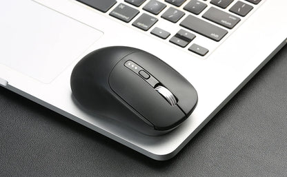 Wireless Mouse Bluetooth Compatible 5.2 USB 2.4Ghz Mice Ergonomic Wireless Office Mouse for iPad MacBook Tablet Laptop Computer