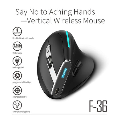 Lefon F33/F26C/F35B Trackball Mouse/Bluetooth Ergonomic Mouse 2.4G Wireless Rechargeable Rollerball Mice for PC Office Drawing