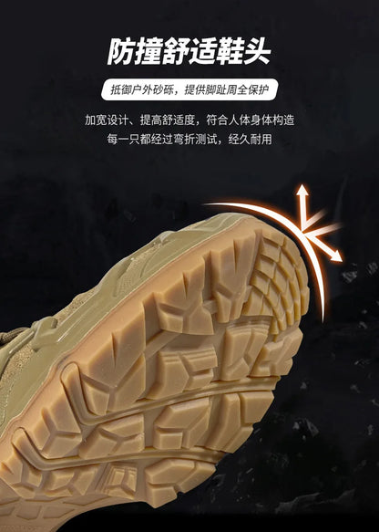 ROCKROOSTER Hiking shoes Men waterproof hunting Boots Tactical Desert Combat Boots trekking Ankle mountian cow Leather Sneakers