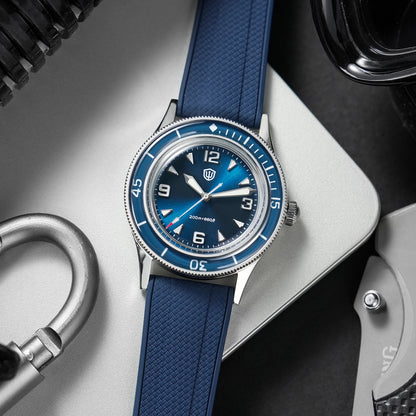 Watchdives WD50Q 38mm Watch Stainless Stee VH31 Sweep Seconds Quartz Movement Men Watches Bubble Sapphire Luminous Waterproof