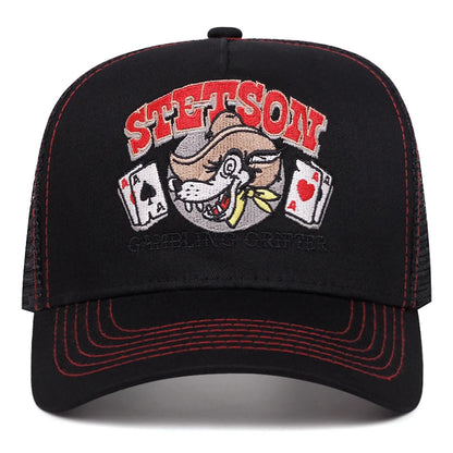2025 Personalized New Baseball Hat STETSON Wolf Head Poker Truck Hat Street HipHop Hat Daily Casual Wear Sunshade Net Hat Unisex