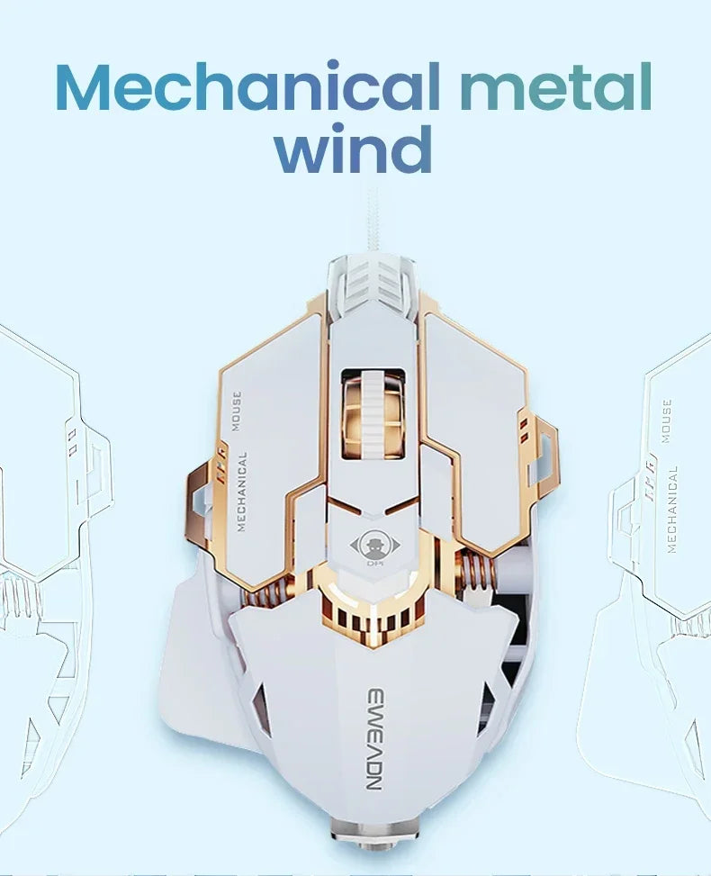 G5 Mechanical E-sports Wired Mouse RGB 9 Button Macro Programming Gaming Mute Mouse 12800 DPI For Desktop Computer Laptop
