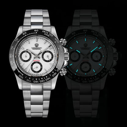 Watchdives WD16500 V2 Men Watch VK63 Quartz Movement Chronograph Wristwatch Stainless Steel Sapphire Crystal Luminous  Watches
