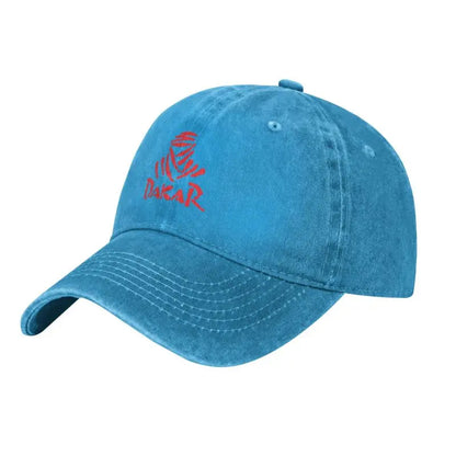 Cappellini da baseball vintage da rally fuoristrada D-Dakares, stile unisex, effetto consumato, lavati, cappellini da sole da viaggio, morbidi e non strutturati