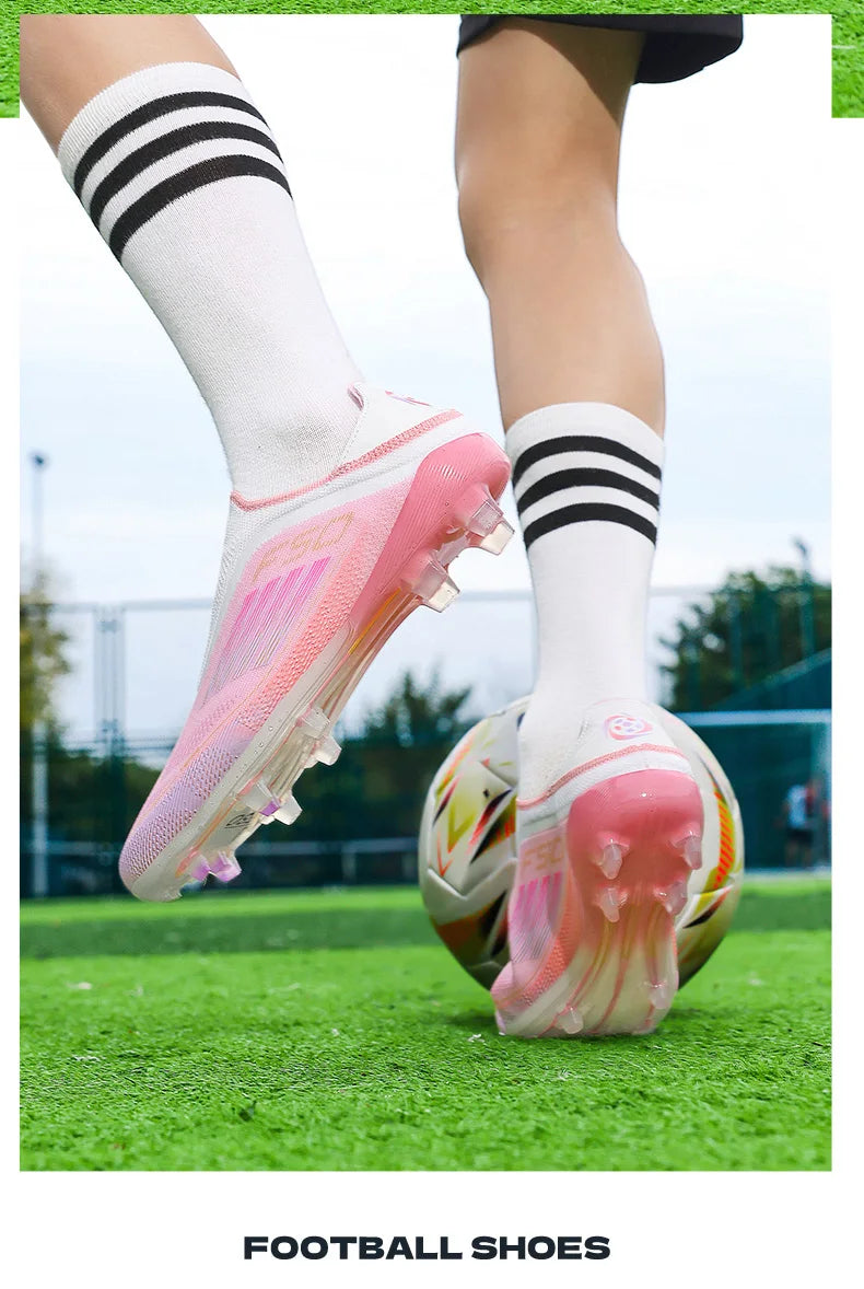 New Men's Soccer Shoes Grass Adult Football Boots FG Ultralight Sport Indoor Cleats Non-Slip Turf Futsal Comfortable  Sneakers