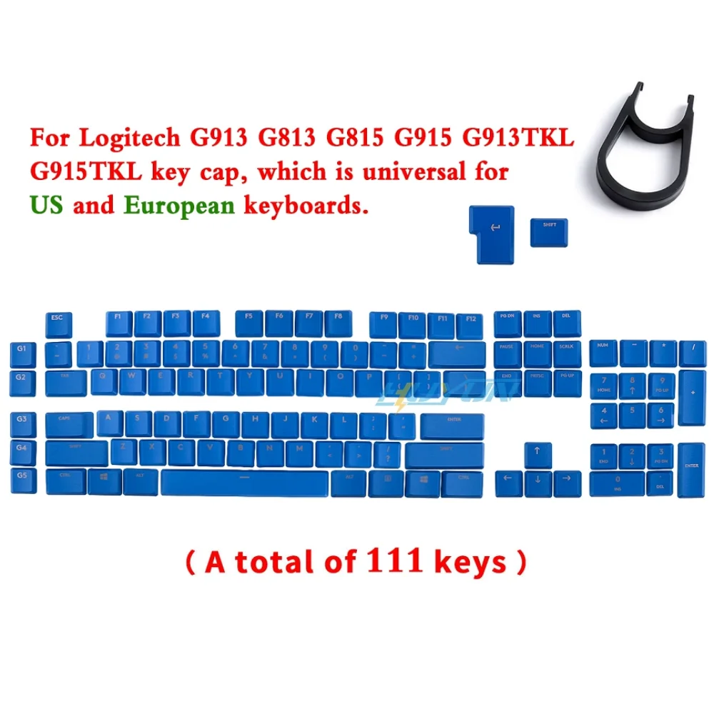 G915 913 TKL G815 G813 Textured Anti Slip Transparent Backlit Keycap, Suitable for Logitech Mechanical Keyboard