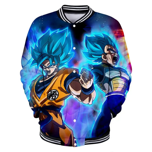 Dragon Ball Goku Kanji Symbol Men Zipper Hoodie Cartoon Japan Anime Women Sweatshirt 2025 New Fashion Children Jackets Coat, produit gaming premium Fraquane