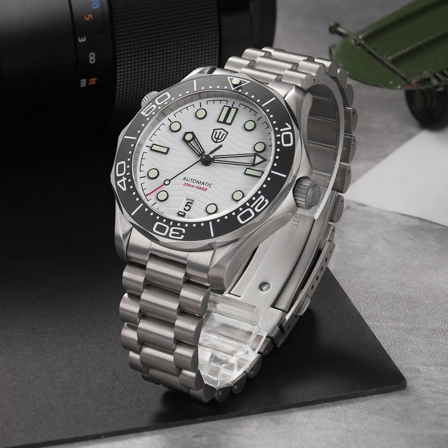 Watchdives WD007 V4 Titanium NTTD Dive Watch PT5000 Automatic Movement Sapphire Super Luminous Domed Crystal 42mm Men Watches