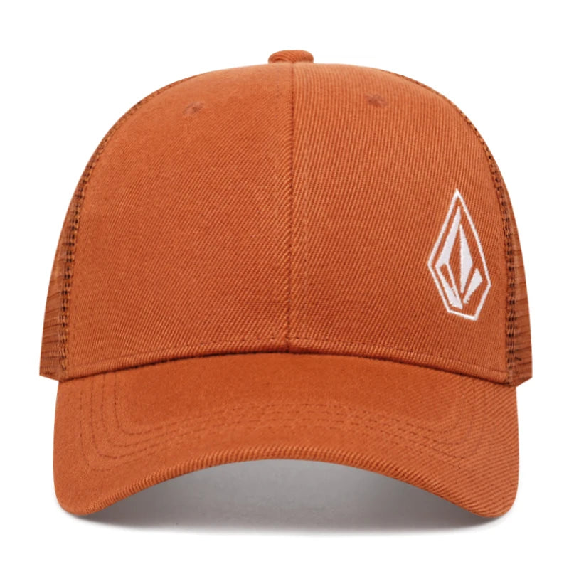 2025 New Diamond Embroidered Cotton Mesh Hat Men's Hip Hop Hat Decorative Hat Women's Outdoor Sports Sunshade Hat Baseball Hat