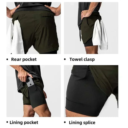 2025 Dragon Ball Majin Buu Anime Men Shorts Streetwear Summer Workout Pants Sportswear Fitness Double-layer Quick Dry Beach Pant