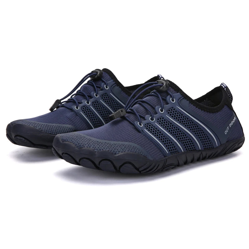 Men's Minimalist Running Cross Training Shoes Barefoot Shoes Big Toe Box Five Finger Shoes Saguaro Barefoot Pit Viper Paracord