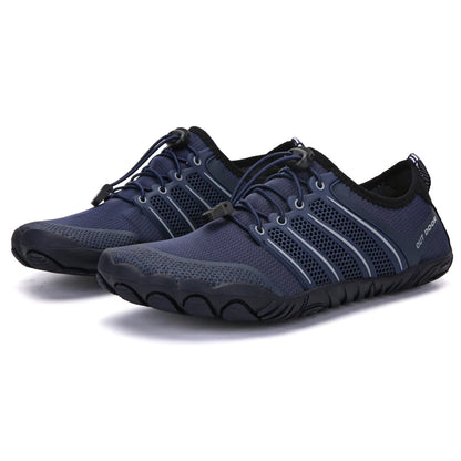 Men's Minimalist Running Cross Training Shoes Barefoot Shoes Big Toe Box Five Finger Shoes Saguaro Barefoot Pit Viper Paracord