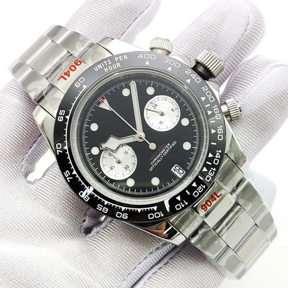 Men's VK64 Sapphire Quartz Stainless Steel Chronograph Casual Sport Waterproof Men's Automatic Watch