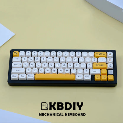 KBDiy KOA  Profile PBT Honey Milk Keycaps Russian Korean Japanese 137 Keys Caps for Mechanical Keyboard Keycap MAC for MX Switch
