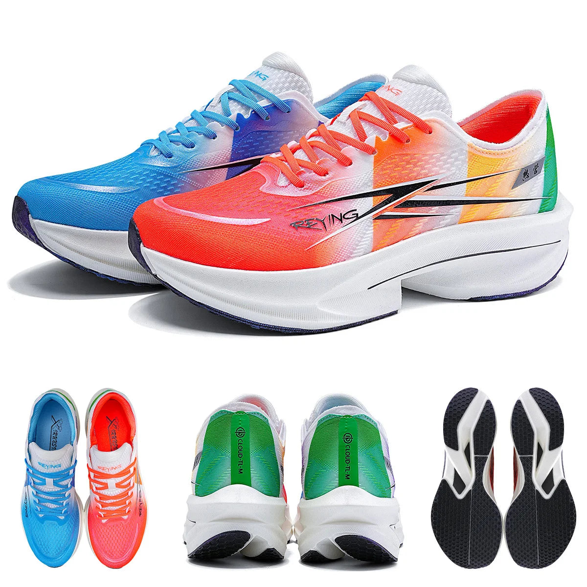 IRUNSVAN Co-Branded Fast Burning 1.0 Carbon Plate Running Shoes for Men's Marathon Training Shock-Absorbing and Breathable