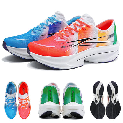 IRUNSVAN Co-Branded Fast Burning 1.0 Carbon Plate Running Shoes for Men's Marathon Training Shock-Absorbing and Breathable