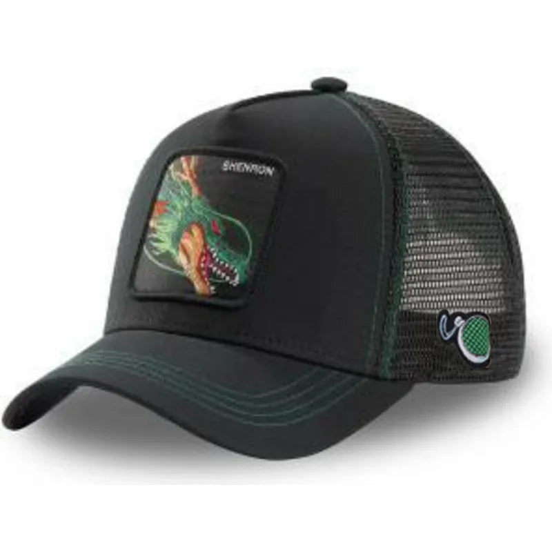 Șapcă Dragon Ball Son Goku de vară pentru călătorii, cu cozoroc, pentru bărbați, brodată, în stil hip-hop, din plasă, cu vizieră de soare, șapcă de baseball, pentru sport în aer liber