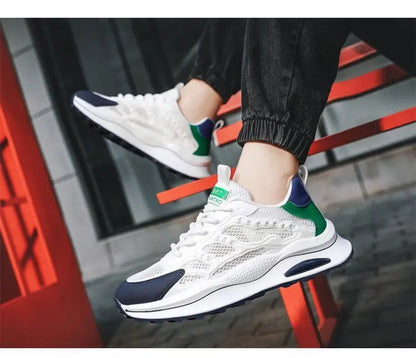 Men's Summer 2025 New Soft Bottom Breathable Mesh Sports Shoes Casual Versatile White Sneakers Lightweight Comfortable Runnin...