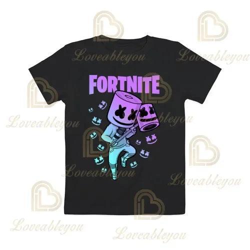 Boys Girls Cartoon T-shirt Fortnite T-shirt Battle Royale 3D 3 to 14 Years Victory Royale Game Kids Tops Teen Clothes