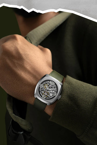 2025 Seagull Men's Mechanical Watches 44MM Skeleton Dial Luxury Man Wristwatch Sapphire Stainless Steel Waterproof Clock 6167