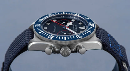 SEESTERN Chronograph Man of Watch Mechanical Tianjin ST1901 Movement Sapphire Wristwatches Nylon Sticker Strap Luminous Skeleton